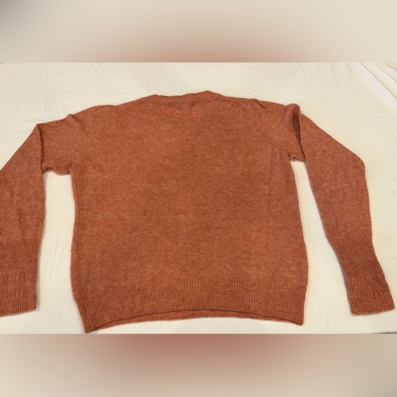 360Cashmere Burnt Orange Cashmere Cotton Crewneck Sweater Size S - Picture 5 of 5